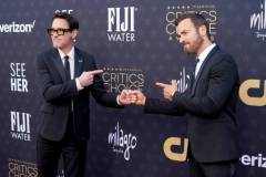 SANTA MONICA, CALIFORNIA - JANUARY 14: (L-R) Robert Downey Jr. and Justin Theroux attend the 29th Annual Critics Choice Awards at Barker Hangar on January 14, 2024 in Santa Monica, California. (Photo by Jeff Kravitz/FilmMagic)