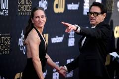 SANTA MONICA, CALIFORNIA - JANUARY 14: Robert Downey Jr. and Susan Downey attend the 29th Annual Critics Choice Awards at Barker Hangar on January 14, 2024 in Santa Monica, California. (Photo by Lionel Hahn/Getty Images)