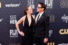 SANTA MONICA, CALIFORNIA - JANUARY 14: Susan Downey and Robert Downey Jr. attend the 29th Annual Critics Choice Awards at The Barker Hangar on January 14, 2024 in Santa Monica, California. (Photo by Taylor Hill/FilmMagic)
