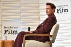 Robert Downey Jr. speaks onstage at the Santa Barbara International Film Festival Maltin Modern Master Award Honoring Robert Downey Jr. held at The Arlington Theatre on February 9, 2024 in Santa Barbara, California. (Photo by Lisa O'Connor/Variety via Getty Images)