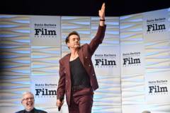 Leonard Maltin and Robert Downey Jr. onstage at the Santa Barbara International Film Festival Maltin Modern Master Award Honoring Robert Downey Jr. held at The Arlington Theatre on February 9, 2024 in Santa Barbara, California. (Photo by Lisa O'Connor/Variety via Getty Images)
