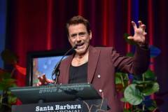 Robert Downey Jr. speaks onstage at the Santa Barbara International Film Festival Maltin Modern Master Award Honoring Robert Downey Jr. held at The Arlington Theatre on February 9, 2024 in Santa Barbara, California. (Photo by Lisa O'Connor/Variety via Getty Images)