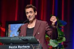 Robert Downey Jr. speaks onstage at the Santa Barbara International Film Festival Maltin Modern Master Award Honoring Robert Downey Jr. held at The Arlington Theatre on February 9, 2024 in Santa Barbara, California. (Photo by Lisa O'Connor/Variety via Getty Images)