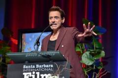 Robert Downey Jr. speaks onstage at the Santa Barbara International Film Festival Maltin Modern Master Award Honoring Robert Downey Jr. held at The Arlington Theatre on February 9, 2024 in Santa Barbara, California. (Photo by Lisa O'Connor/Variety via Getty Images)