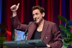 Robert Downey Jr. speaks onstage at the Santa Barbara International Film Festival Maltin Modern Master Award Honoring Robert Downey Jr. held at The Arlington Theatre on February 9, 2024 in Santa Barbara, California. (Photo by Lisa O'Connor/Variety via Getty Images)
