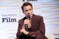 SANTA BARBARA, CALIFORNIA - FEBRUARY 09: Honoree Robert Downey Jr. speaks onstage at the Maltin Modern Master Award ceremony during the 39th Annual Santa Barbara International Film Festival at The Arlington Theatre on February 09, 2024 in Santa Barbara, California. (Photo by Rebecca Sapp/Getty Images for SBIFF)