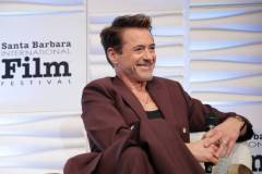 SANTA BARBARA, CALIFORNIA - FEBRUARY 09: Honoree Robert Downey Jr. speaks onstage at the Maltin Modern Master Award ceremony during the 39th Annual Santa Barbara International Film Festival at The Arlington Theatre on February 09, 2024 in Santa Barbara, California. (Photo by Rebecca Sapp/Getty Images for SBIFF)