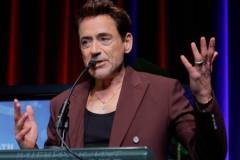 SANTA BARBARA, CALIFORNIA - FEBRUARY 09: Robert Downey Jr. receives the Maltin Modern Master Award during the 39th Annual Santa Barbara International Film Festival on February 09, 2024 in Santa Barbara, California. (Photo by Tibrina Hobson/Getty Images for SBIFF)