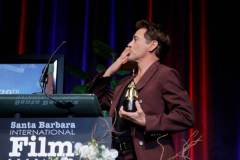 SANTA BARBARA, CALIFORNIA - FEBRUARY 09: Robert Downey Jr. receives the Maltin Modern Master Award during the 39th Annual Santa Barbara International Film Festival on February 09, 2024 in Santa Barbara, California. (Photo by Tibrina Hobson/Getty Images for SBIFF)
