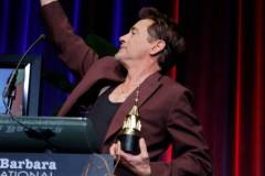 SANTA BARBARA, CALIFORNIA - FEBRUARY 09: Robert Downey Jr. receives the Maltin Modern Master Award during the 39th Annual Santa Barbara International Film Festival on February 09, 2024 in Santa Barbara, California. (Photo by Tibrina Hobson/Getty Images for SBIFF)