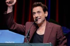 SANTA BARBARA, CALIFORNIA - FEBRUARY 09: Robert Downey Jr. receives the Maltin Modern Master Award during the 39th Annual Santa Barbara International Film Festival on February 09, 2024 in Santa Barbara, California. (Photo by Tibrina Hobson/Getty Images for SBIFF)