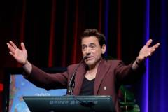 SANTA BARBARA, CALIFORNIA - FEBRUARY 09: Robert Downey Jr. receives the Maltin Modern Master Award during the 39th Annual Santa Barbara International Film Festival on February 09, 2024 in Santa Barbara, California. (Photo by Tibrina Hobson/Getty Images for SBIFF)