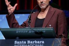 SANTA BARBARA, CALIFORNIA - FEBRUARY 09: Robert Downey Jr. receives the Maltin Modern Master Award during the 39th Annual Santa Barbara International Film Festival on February 09, 2024 in Santa Barbara, California. (Photo by Tibrina Hobson/Getty Images for SBIFF)