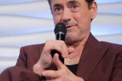 SANTA BARBARA, CALIFORNIA - FEBRUARY 09: Robert Downey Jr. speaks onstage at the Maltin Modern Master Award during the 39th Annual Santa Barbara International Film Festival on February 09, 2024 in Santa Barbara, California. (Photo by Tibrina Hobson/Getty Images for SBIFF)