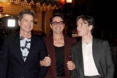 SANTA BARBARA, CALIFORNIA - FEBRUARY 09: (L-R) Rob Lowe, Robert Downey Jr. and Cillian Murphy attend the Maltin Modern Master Award during the 39th Annual Santa Barbara International Film Festival on February 09, 2024 in Santa Barbara, California. (Photo by Tibrina Hobson/Getty Images for SBIFF)