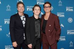 SANTA BARBARA, CALIFORNIA - FEBRUARY 09: (L-R) Rob Lowe, John Owen Lowe and Robert Downey Jr. attend the Maltin Modern Master Award during the 39th Annual Santa Barbara International Film Festival on February 09, 2024 in Santa Barbara, California. (Photo by Tibrina Hobson/Getty Images for SBIFF)