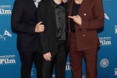 SANTA BARBARA, CALIFORNIA - FEBRUARY 09: (L-R) Rob Lowe, John Owen Lowe and Robert Downey Jr. attend the Maltin Modern Master Award during the 39th Annual Santa Barbara International Film Festival on February 09, 2024 in Santa Barbara, California. (Photo by Tibrina Hobson/Getty Images for SBIFF)