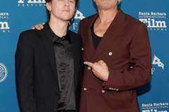 SANTA BARBARA, CALIFORNIA - FEBRUARY 09: John Owen Lowe and Robert Downey Jr. attend the Maltin Modern Master Award during the 39th Annual Santa Barbara International Film Festival on February 09, 2024 in Santa Barbara, California. (Photo by Tibrina Hobson/Getty Images for SBIFF)
