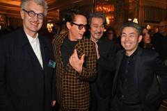 LONDON, ENGLAND - FEBRUARY 17: (L to R) Wim Wenders, Robert Downey Jr., Kji Yakusho and Koji Yanai attend The 96th Oscars Nominees Reception at The Dorchester on February 17, 2024 in London, England. (Photo by Dave Benett/Getty Images)