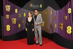 LONDON, ENGLAND - FEBRUARY 18: Susan Downey and Robert Downey Jr. attend the 2024 EE BAFTA Film Awards at The Royal Festival Hall on February 18, 2024 in London, England. (Photo by Alan Chapman/Dave Benett/Getty Images)
