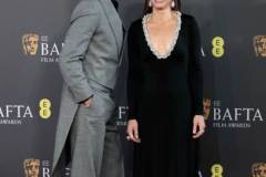 LONDON, ENGLAND - FEBRUARY 18: Robert Downey Jr. and Susan Downey attend the EE BAFTA Film Awards 2024 at The Royal Festival Hall on February 18, 2024 in London, England. (Photo by John Phillips/Getty Images)