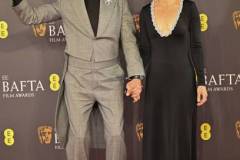 LONDON, ENGLAND - FEBRUARY 18:  Robert Downey Jr. and Susan Downey attends the 2024 EE BAFTA Film Awards at The Royal Festival Hall on February 18, 2024 in London, England. (Photo by Samir Hussein/WireImage)