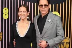 LONDON, ENGLAND - FEBRUARY 18: Susan Downey (L) and Robert Downey Jr. attend the 2024 EE BAFTA Film Awards at The Royal Festival Hall on February 18, 2024 in London, England. (Photo by Alan Chapman/Dave Benett/Getty Images)