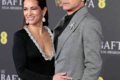 LONDON, ENGLAND - FEBRUARY 18: Susan Downey and Robert Downey Jr. attend the 2024 EE BAFTA Film Awards at The Royal Festival Hall on February 18, 2024 in London, England. (Photo by John Phillips/Getty Images)