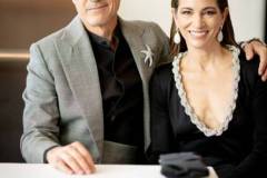 LONDON, ENGLAND - FEBRUARY 18: Robert Downey Jr. (L) and Susan Downey during the Champagne Taittinger reception at the EE BAFTA Film Awards 2024 at The Royal Festival Hall on February 18, 2024 in London, England. (Photo by Carlo Paloni/BAFTA via Getty Images)