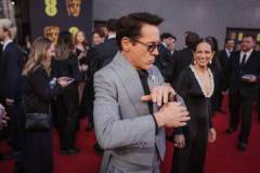LONDON, ENGLAND - FEBRUARY 18: Susan Downey and Robert Downey Jr. attend the EE BAFTA Film Awards 2024 at The Royal Festival Hall on February 18, 2024 in London, England. (Photo by Carlo Paloni/BAFTA via Getty Images)