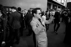 LONDON, ENGLAND - FEBRUARY 18: (EDITORS NOTE: Image has been converted to black and white. Color version not available.) Robert Downey Jr. attends the EE BAFTA Film Awards 2024 at The Royal Festival Hall on February 18, 2024 in London, England. (Photo by Carlo Paloni/BAFTA via Getty Images)