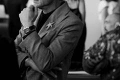 LONDON, ENGLAND - FEBRUARY 18: (EDITORS NOTE: Image has been converted to black and white. Color version not available.) Robert Downey Jr. during the Champagne Taittinger reception at the   EE BAFTA Film Awards 2024 at The Royal Festival Hall on February 18, 2024 in London, England. (Photo by Carlo Paloni/BAFTA via Getty Images)