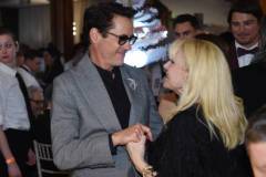 LONDON, ENGLAND - FEBRUARY 18: Robert Downey Jr. and Ellen Mirojnick during the EE BAFTA Film Awards 2024 Dinner at The Royal Festival Hall on February 18, 2024 in London, England. (Photo by Antony Jones/BAFTA/Getty Images for BAFTA)