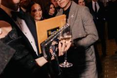 LONDON, ENGLAND - FEBRUARY 18: Christopher Nolan and Robert Downey Jr. backstage during the EE BAFTA Film Awards 2024 at The Royal Festival Hall on February 18, 2024 in London, England. (Photo by Rowben Lantion/BAFTA via Getty Images)