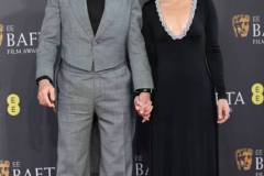 LONDON, ENGLAND - FEBRUARY 18: Susan Downey and Robert Downey Jr. attend the 2024 EE BAFTA Film Awards at The Royal Festival Hall on February 18, 2024 in London, England. (Photo by Karwai Tang/WireImage)