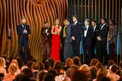 Kenneth Branagh, Emily Blunt, Cillian Murphy, Robert Downey Jr. and the cast of "Oppenheimer" at the 30th Annual Screen Actors Guild Awards held at the Shrine Auditorium and Expo Hall on February 24, 2024 in Los Angeles, California. (Photo by Michael Buckner/Variety via Getty Images)