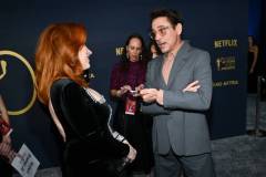 Lisa Ann Walter and Robert Downey Jr. at the 30th Annual Screen Actors Guild Awards held at the Shrine Auditorium and Expo Hall on February 24, 2024 in Los Angeles, California. (Photo by Michael Buckner/Variety via Getty Images)