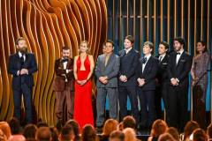 Kenneth Branagh, Emily Blunt, Cillian Murphy, Robert Downey Jr. and the cast of "Oppenheimer" at the 30th Annual Screen Actors Guild Awards held at the Shrine Auditorium and Expo Hall on February 24, 2024 in Los Angeles, California. (Photo by Michael Buckner/Variety via Getty Images)