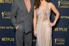 LOS ANGELES, CALIFORNIA - FEBRUARY 24: (L-R) Robert Downey Jr. and Susan Downey attend the 30th Annual Screen Actors Guild Awards at Shrine Auditorium and Expo Hall on February 24, 2024 in Los Angeles, California. (Photo by JC Olivera/GA/The Hollywood Reporter via Getty Images)