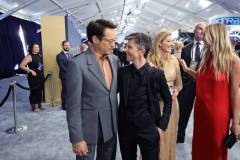 LOS ANGELES, CALIFORNIA - FEBRUARY 24: (L-R) Robert Downey Jr. and Tig Notaro attend the 30th Annual Screen Actors Guild Awards at Shrine Auditorium and Expo Hall on February 24, 2024 in Los Angeles, California. (Photo by Kevin Winter/Getty Images)