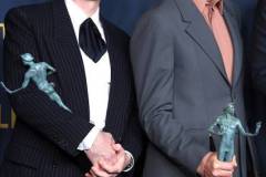 LOS ANGELES, CALIFORNIA - FEBRUARY 24: Cillian Murphy, Robert Downey Jr. poses at the 30th Annual Screen Actors Guild Awards  at Shrine Auditorium and Expo Hall on February 24, 2024 in Los Angeles, California. (Photo by Steve Granitz/FilmMagic)