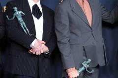 LOS ANGELES, CALIFORNIA - FEBRUARY 24: Cillian Murphy, Robert Downey Jr.poses at the 30th Annual Screen Actors Guild Awards  at Shrine Auditorium and Expo Hall on February 24, 2024 in Los Angeles, California. (Photo by Steve Granitz/FilmMagic)