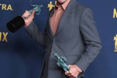 LOS ANGELES, CALIFORNIA - FEBRUARY 24: Robert Downey Jr. poses at the 30th Annual Screen Actors Guild Awards  at Shrine Auditorium and Expo Hall on February 24, 2024 in Los Angeles, California. (Photo by Steve Granitz/FilmMagic)