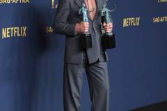 LOS ANGELES, CALIFORNIA - FEBRUARY 24: Robert Downey Jr. poses at the 30th Annual Screen Actors Guild Awards  at Shrine Auditorium and Expo Hall on February 24, 2024 in Los Angeles, California. (Photo by Steve Granitz/FilmMagic)