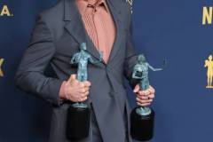 LOS ANGELES, CALIFORNIA - FEBRUARY 24: Robert Downey Jr. poses at the 30th Annual Screen Actors Guild Awards  at Shrine Auditorium and Expo Hall on February 24, 2024 in Los Angeles, California. (Photo by Steve Granitz/FilmMagic)