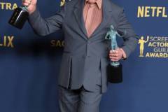 LOS ANGELES, CALIFORNIA - FEBRUARY 24: Robert Downey Jr. poses at the 30th Annual Screen Actors Guild Awards  at Shrine Auditorium and Expo Hall on February 24, 2024 in Los Angeles, California. (Photo by Steve Granitz/FilmMagic)