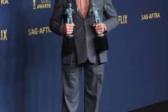 LOS ANGELES, CALIFORNIA - FEBRUARY 24: Robert Downey Jr. poses at the 30th Annual Screen Actors Guild Awards  at Shrine Auditorium and Expo Hall on February 24, 2024 in Los Angeles, California. (Photo by Steve Granitz/FilmMagic)