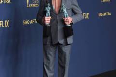 LOS ANGELES, CALIFORNIA - FEBRUARY 24: Robert Downey Jr. poses at the 30th Annual Screen Actors Guild Awards  at Shrine Auditorium and Expo Hall on February 24, 2024 in Los Angeles, California. (Photo by Steve Granitz/FilmMagic)