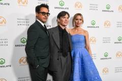 Robert Downey Jr., Cillian Murphy, and Emily Blunt at the 2024 Producers Guild Awards held at The Ray Dolby Ballroom on February 25, 2024 in Los Angeles, California. (Photo by Alberto Rodriguez/Variety via Getty Images)