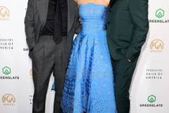 HOLLYWOOD, CALIFORNIA - FEBRUARY 25: (L-R) Cillian Murphy, Emily Blunt and Robert Downey Jr. attend the 35th Annual Producers Guild Awards at The Ray Dolby Ballroom on February 25, 2024 in Hollywood, California. (Photo by Tommaso Boddi/Getty Images)